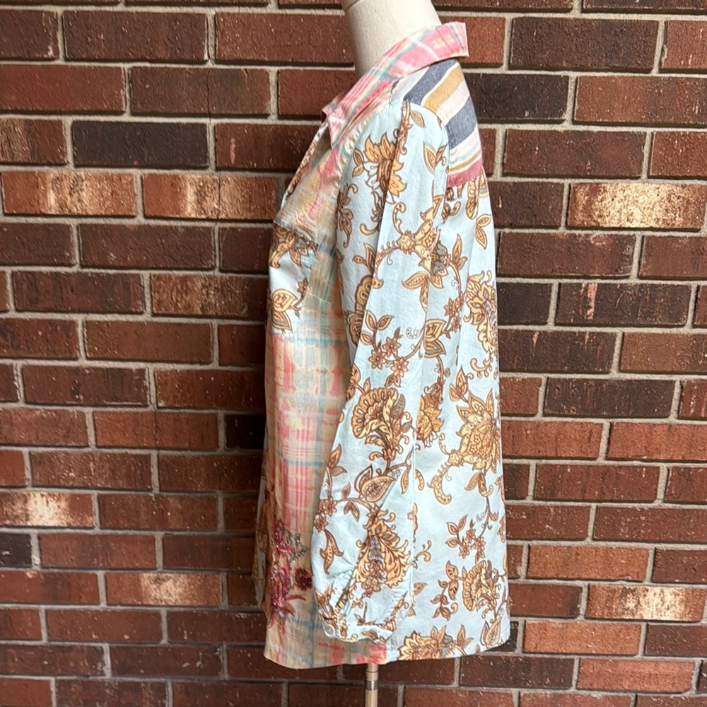 Soft Surroundings Patchwork Abstract Blouse - image 8